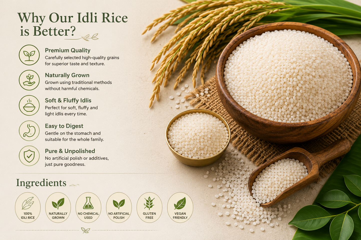 Premium Idli Rice – Buy Top-Rated Short Grain Rice Online